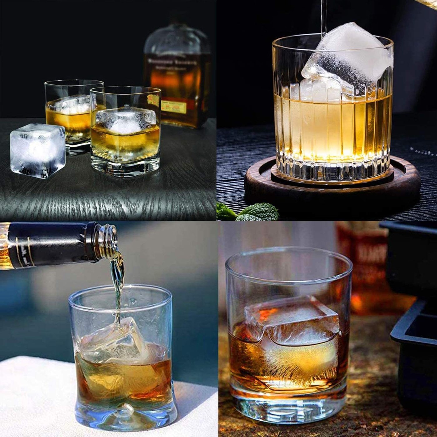 Giant Ice Cube Trays - Crystal Clear Silicone