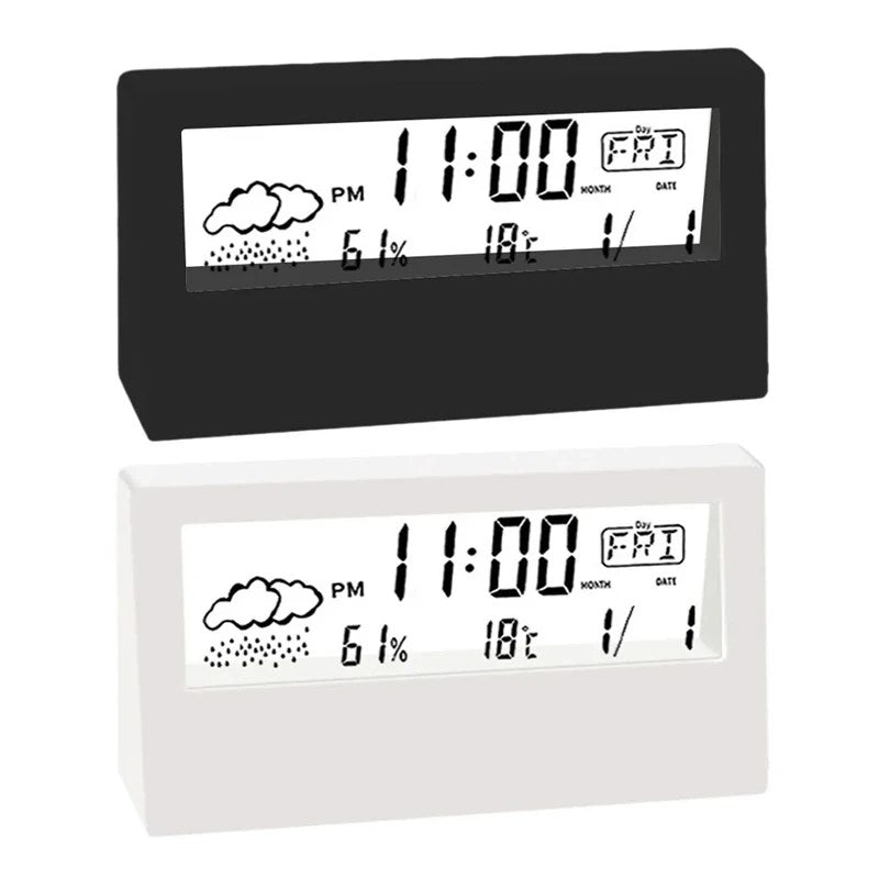 Clear View Alarm Clock with Weather & Temp