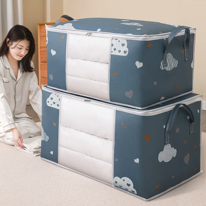 Space-Saving Clothes Storage Bag with Handles