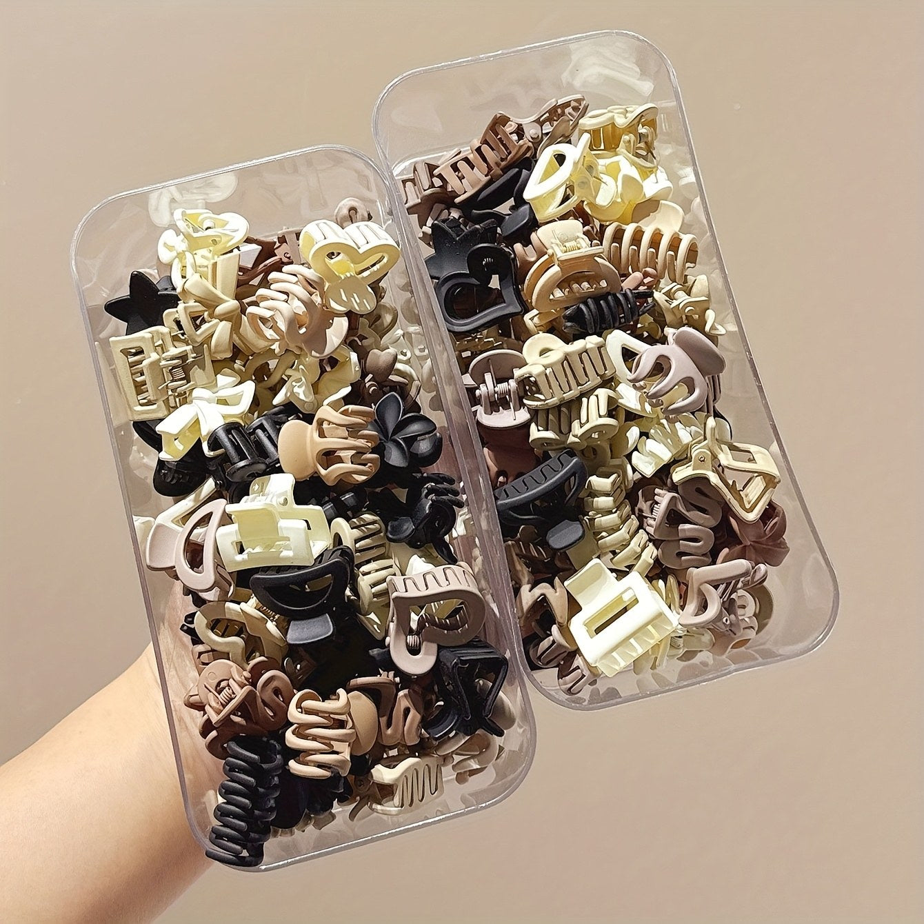Beige Mini Clip Variety Pack