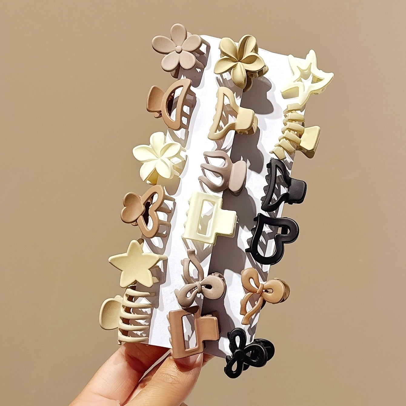 Beige Mini Clip Variety Pack