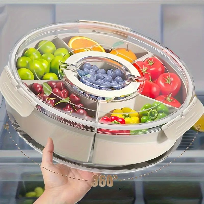 Rotating Serving Tray with Lid
