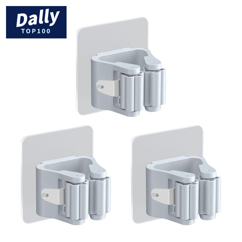 Wall-Mounted Mop & Broom Holder Organizer