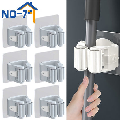 Wall-Mounted Mop & Broom Holder Organizer