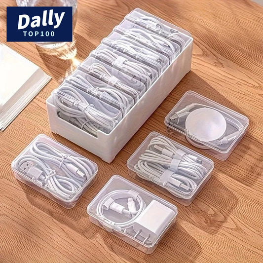 Compact Cable Organizer with 7 Drawers