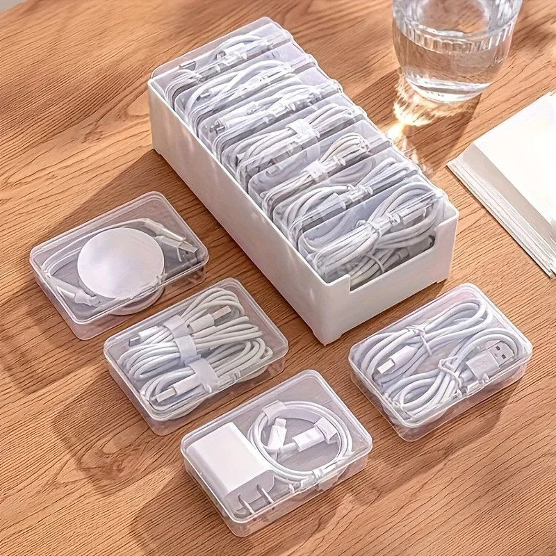 Compact Cable Organizer with 7 Drawers