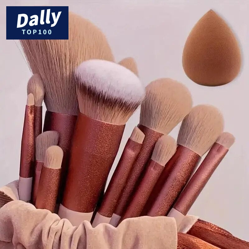 Soft Fluffy Makeup Brush Set - 15 Piece