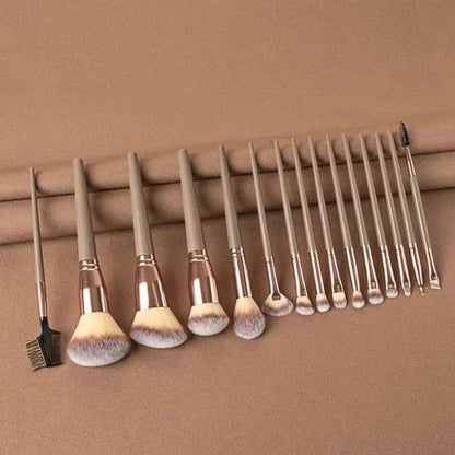 Soft Fluffy Makeup Brush Set - 15 Piece
