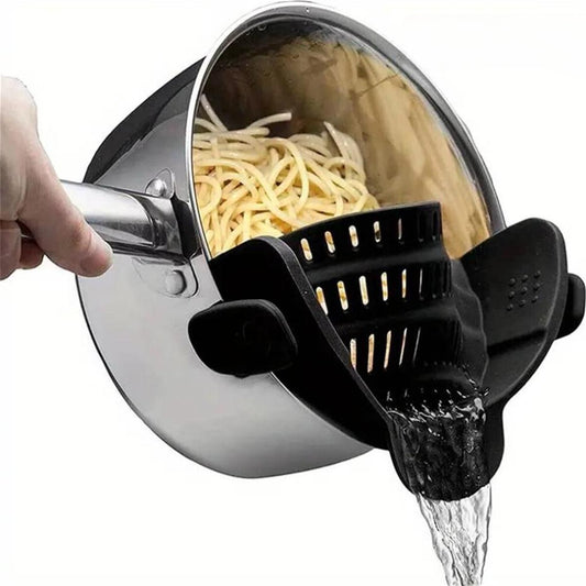 Clip-On Pot Strainer - Adjustable Silicone