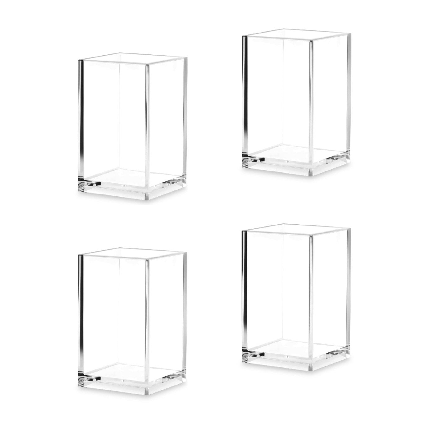 Clear Acrylic Desk Organizer – Pen & Brush Holder