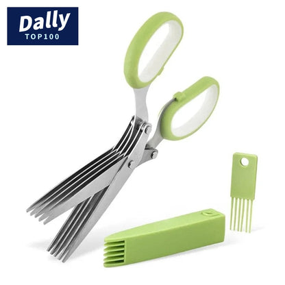Multi-Blade Herb Scissors with Safety Cover