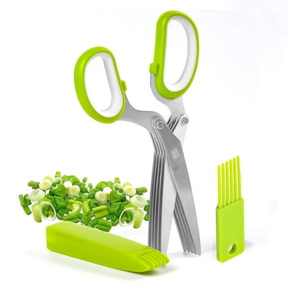Multi-Blade Herb Scissors with Safety Cover