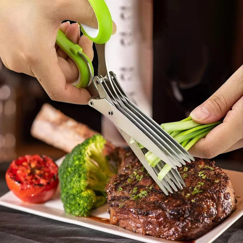 Multi-Blade Herb Scissors with Safety Cover