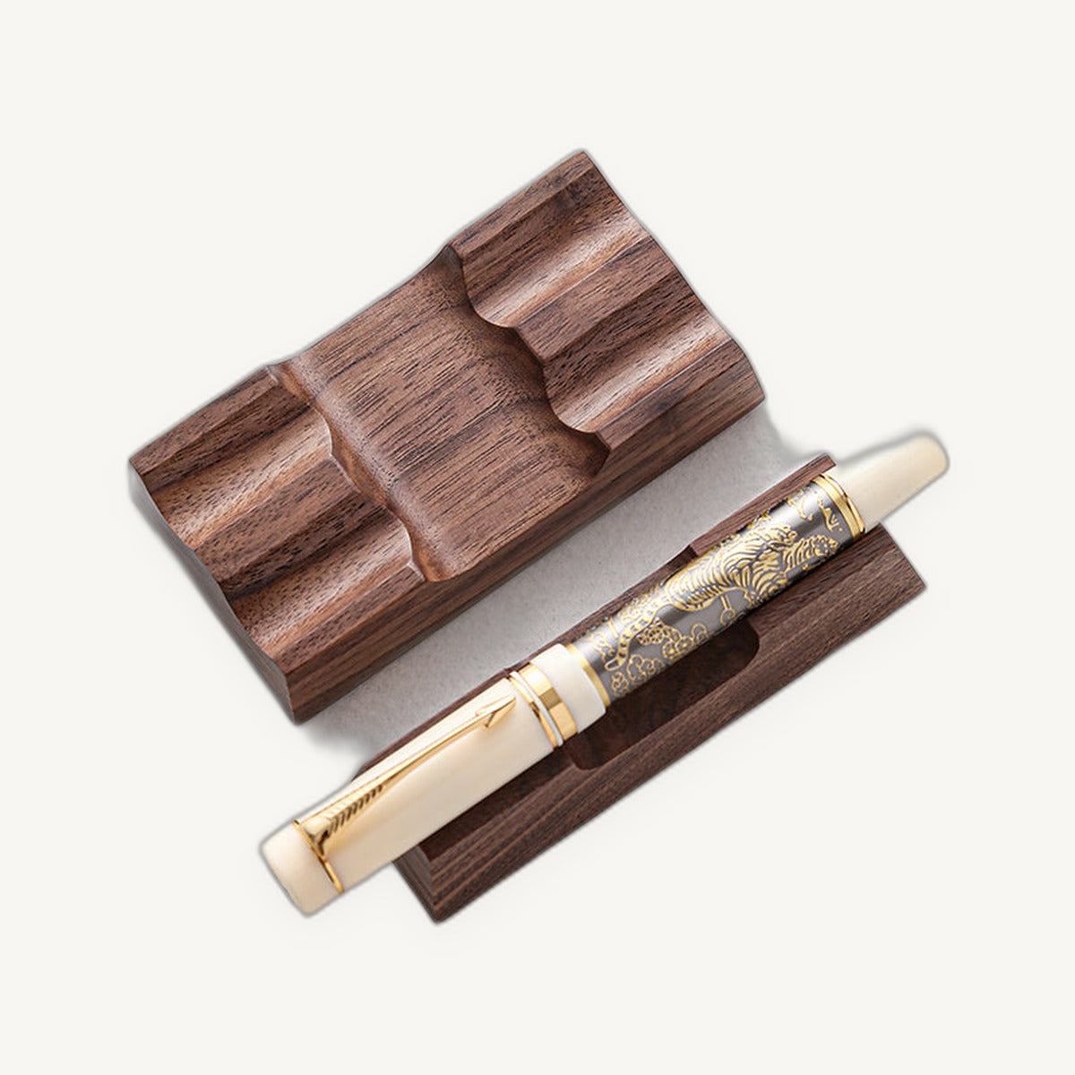 Walnut Wood Desk Pen Organizer