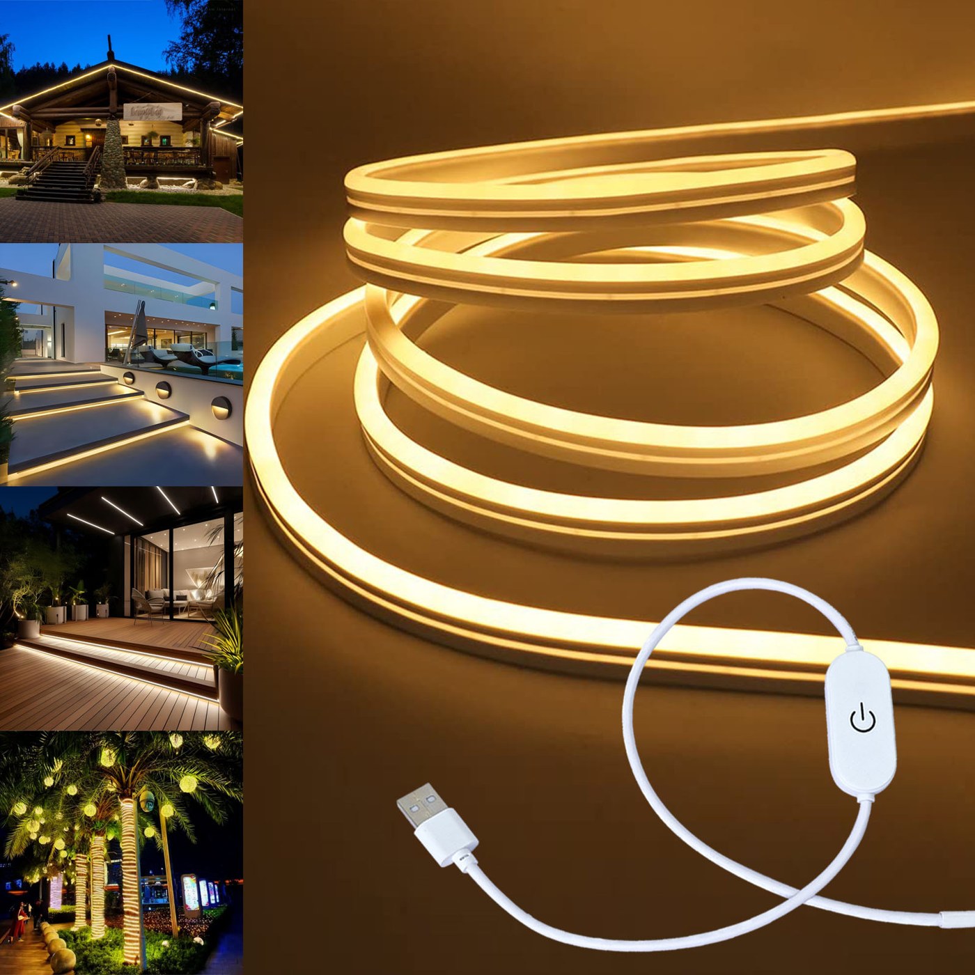 Dimmable LED Neon Strip Light with Touch Control