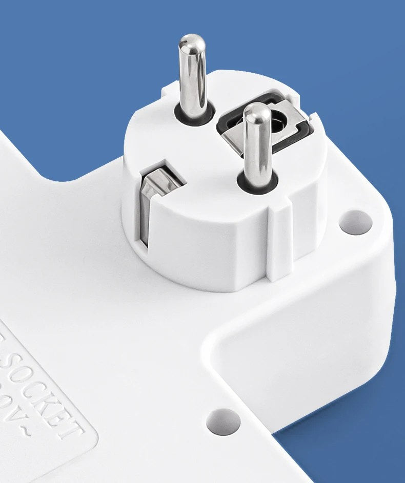 Power Strip Outlet with 4 Sockets & 2 USB Ports