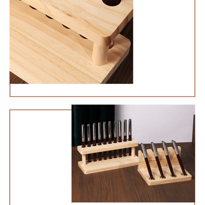 Wooden Desk Organizer Pen Stand