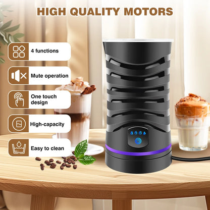 Wireless Milk Frother Electric Type-C Handheld Blender Stainless Steel Mini Coff